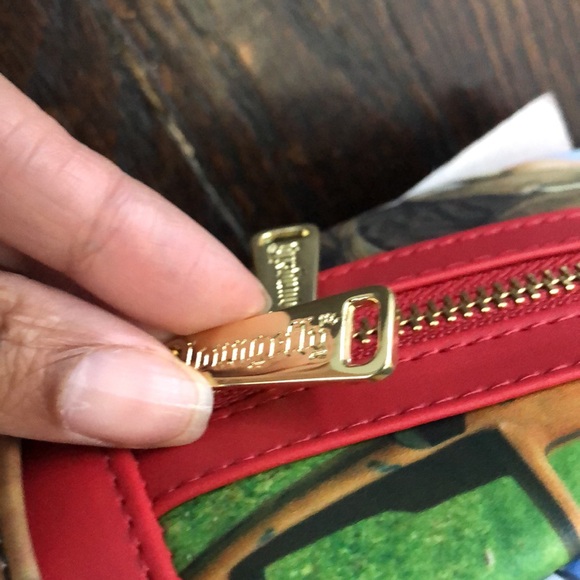 Loungefly star war scenes series phantom menace mini back pack burgundy NWT - Picture 9 of 10